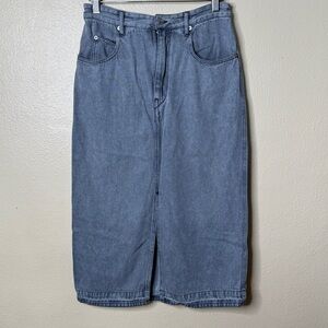 Isabel Marant Skirt Womens 40 Gray Etoile Denim A-line Mid-Length Slit Front